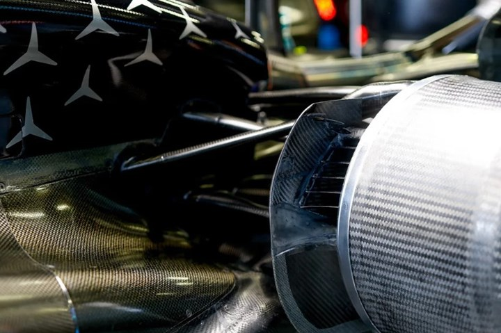 F1車隊首次在W16賽車后輪導流罩上采用生物基碳纖維材質